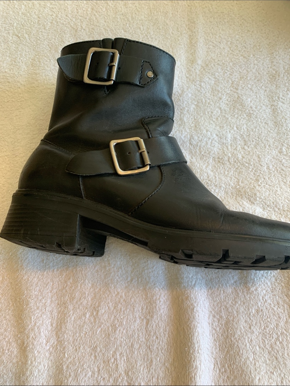 Beautiful Black Brazilian Leather Buckle Ankle Boots - Women